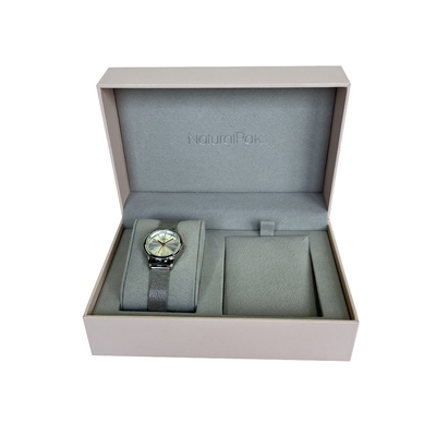 Διπλό αυλακώσεων Wristwatch συσκευάζοντας κιβώτιο δώρων κιβωτίων πλαστικό μερικό σκληρό για τον εραστή