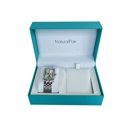 Πολυ συσκευάζοντας κιβώτια Wristwatch λειτουργίας τυρκουάζ για το ζεύγος