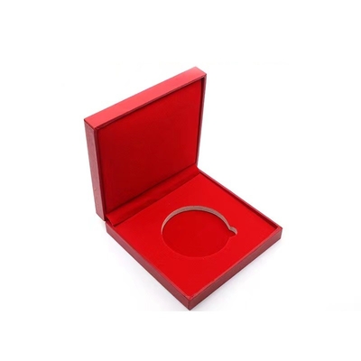κιβώτια νομισμάτων 75*85*36mm τα αναμνηστικά Leatherette κάλυψαν το τετραγωνικό κιβώτιο μεταλλίων νομισμάτων